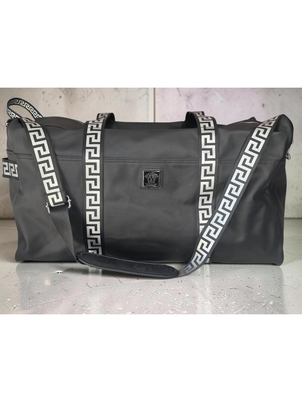 Versace Parfums Black Weekender Bag